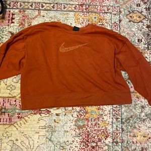 Nike Cropped Burnt Orange Sweatshirt 